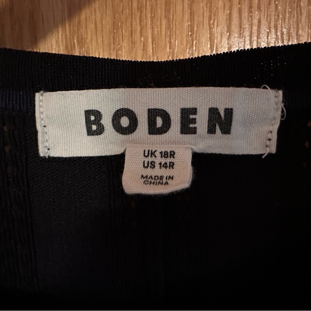 Boden black knit flare mini dress size 14 - Picture 3 of 6